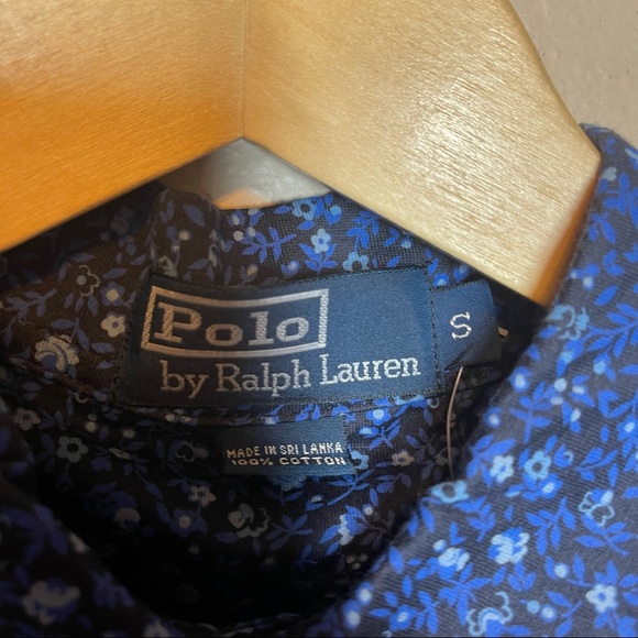 Polo Ralph Lauren NWT Men's Blue Floral Polo Shirt Size Small - Picture 5 of 8